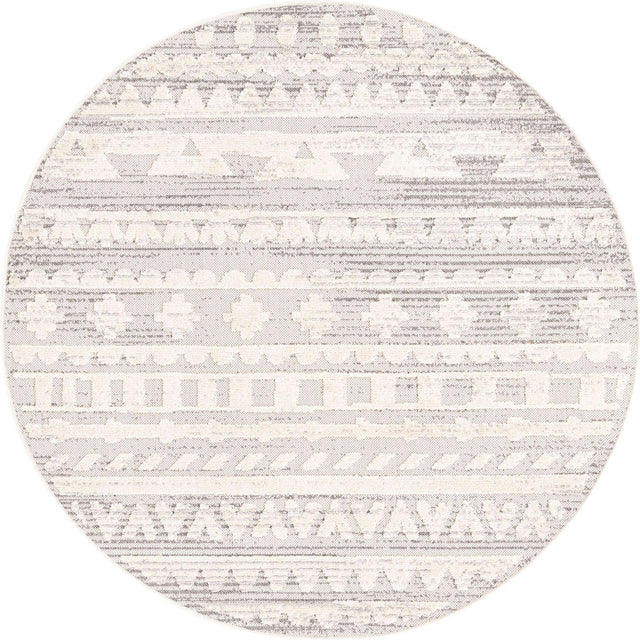 Sandy Beige 5' 3 x 5' 3 Arlo Round Area Rug 100% Polypropylene With Cotton Backing Easy Clean Indoor Living Room Bedroom Dining Office Carpet for Sale at Rug Engine