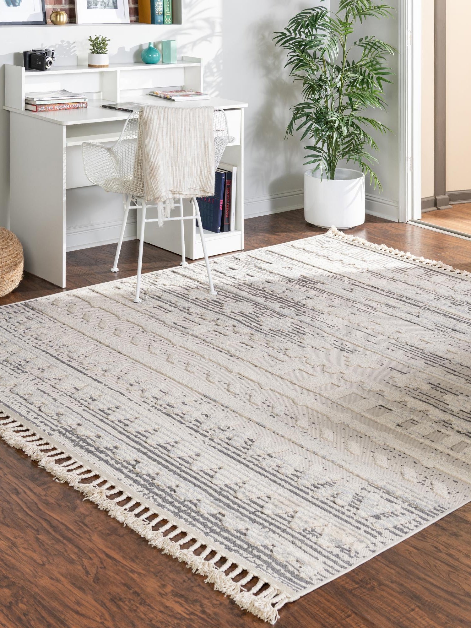 Sandy Beige 5' 3 x 5' 3 Arlo Square Area Rug 100% Polypropylene With Cotton Backing Easy Clean Indoor Living Room Bedroom Dining Office Carpet for Sale at Rug Engine