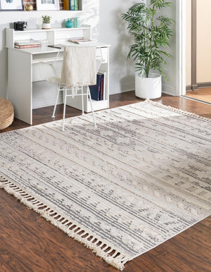 Sandy Beige 5' 3 x 5' 3 Arlo Square Area Rug 100% Polypropylene With Cotton Backing Easy Clean Indoor Living Room Bedroom Dining Office Carpet for Sale at Rug Engine