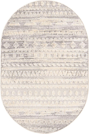 Sandy Beige 4' x 6' Arlo Oval Area Rug 100% Polypropylene With Cotton Backing Easy Clean Indoor Living Room Bedroom Dining Office Carpet for Sale at Rug Engine