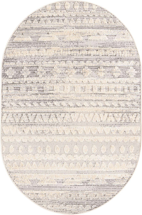 Sandy Beige 4' x 6' Arlo Oval Area Rug 100% Polypropylene With Cotton Backing Easy Clean Indoor Living Room Bedroom Dining Office Carpet for Sale at Rug Engine