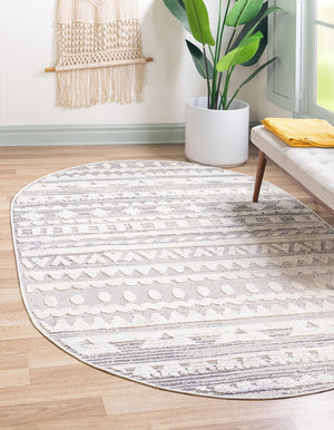Sandy Beige 3' 3 x 5' 3 Arlo Oval Area Rug 100% Polypropylene With Cotton Backing Easy Clean Indoor Living Room Bedroom Dining Office Carpet for Sale at Rug Engine