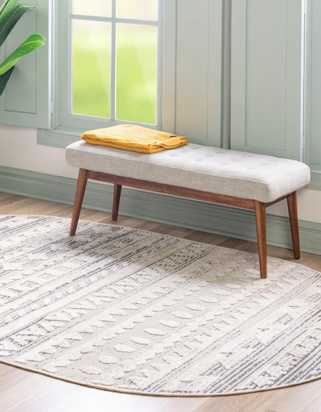 Sandy Beige 3' 3 x 5' 3 Arlo Oval Area Rug 100% Polypropylene With Cotton Backing Easy Clean Indoor Living Room Bedroom Dining Office Carpet for Sale at Rug Engine