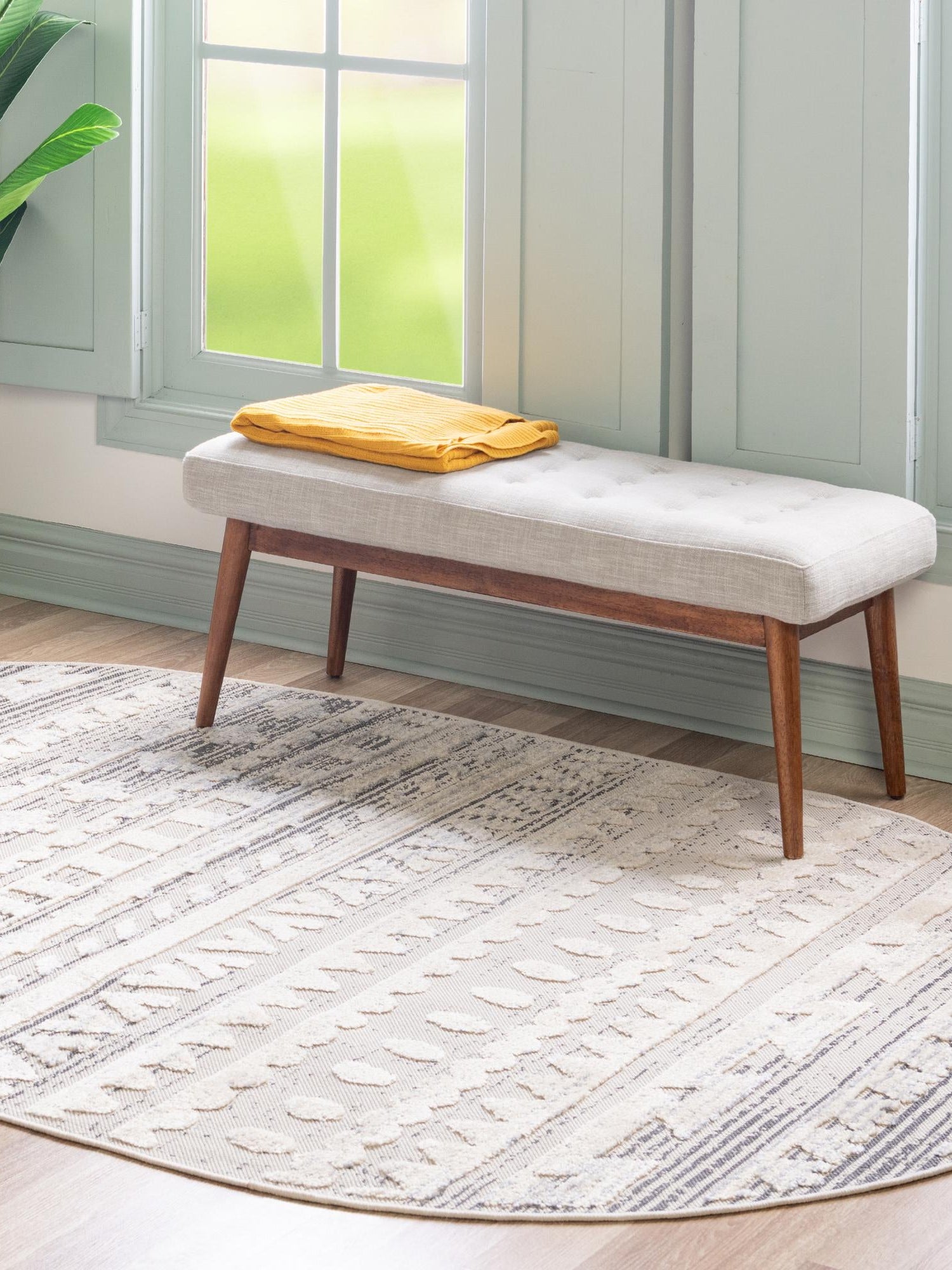 Sandy Beige 5' 3 x 8' Arlo Oval Area Rug 100% Polypropylene With Cotton Backing Easy Clean Indoor Living Room Bedroom Dining Office Carpet for Sale at Rug Engine