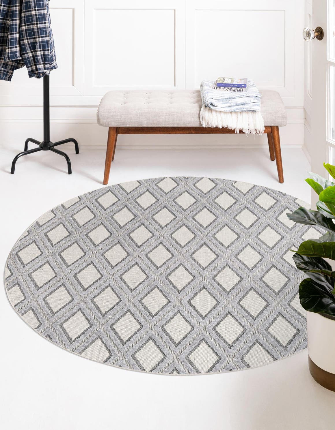 Sandy Beige 7' x 7' Arlo Round Area Rug 100% Polypropylene With Cotton Backing Easy Clean Indoor Living Room Bedroom Dining Office Carpet for Sale at Rug Engine