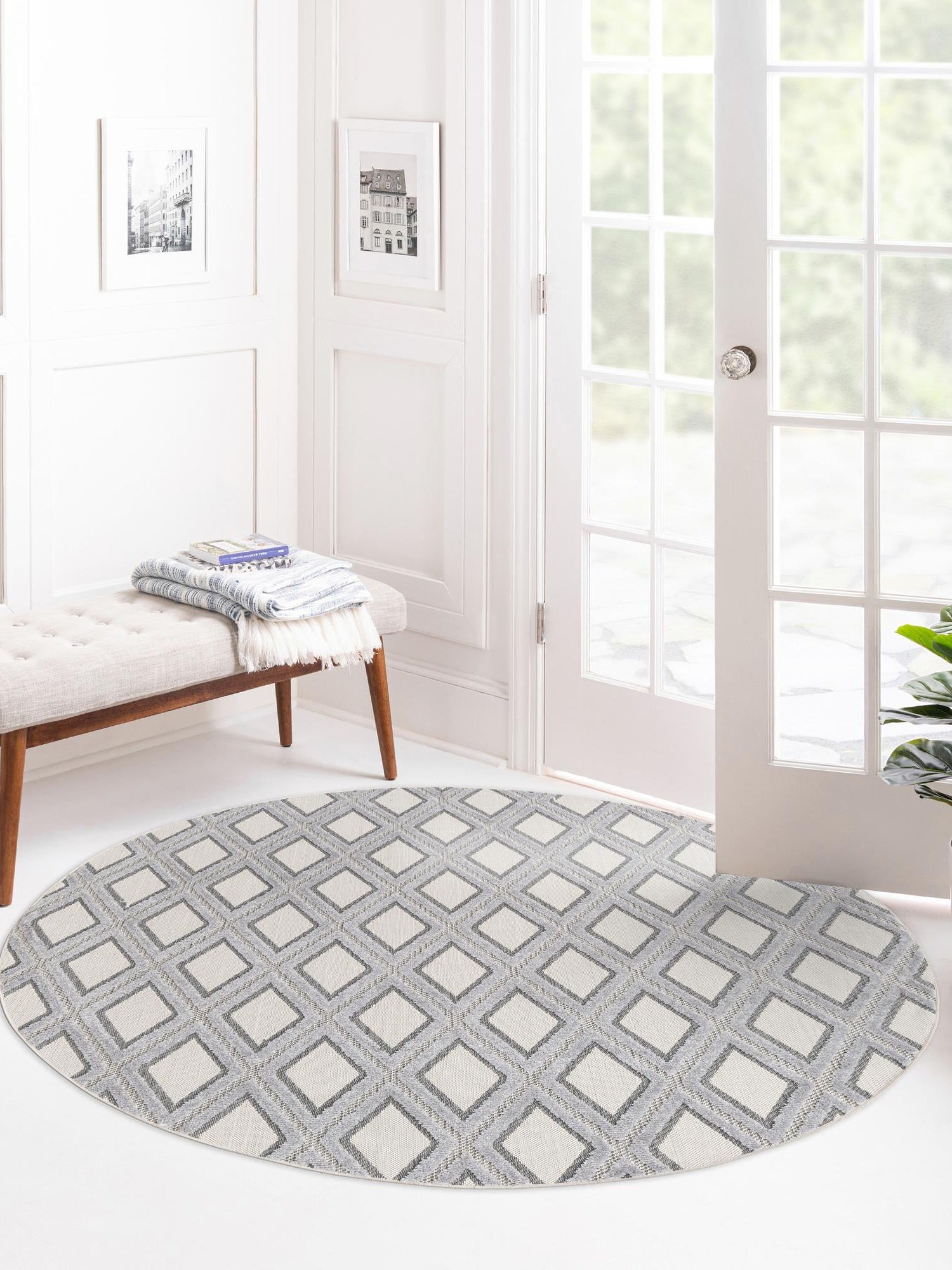 Sandy Beige 7' x 7' Arlo Round Area Rug 100% Polypropylene With Cotton Backing Easy Clean Indoor Living Room Bedroom Dining Office Carpet for Sale at Rug Engine