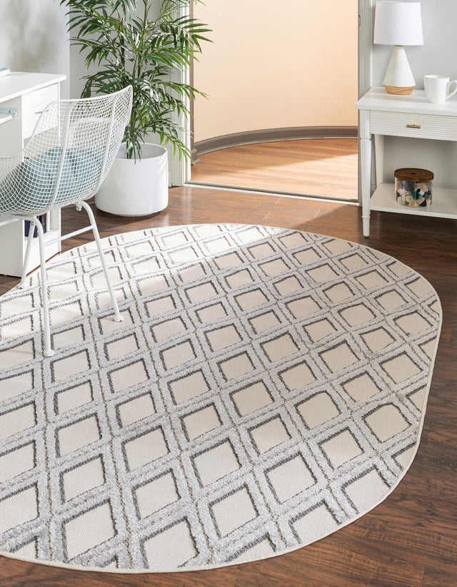 Sandy Beige 4' x 6' Arlo Oval Area Rug 100% Polypropylene With Cotton Backing Easy Clean Indoor Living Room Bedroom Dining Office Carpet for Sale at Rug Engine