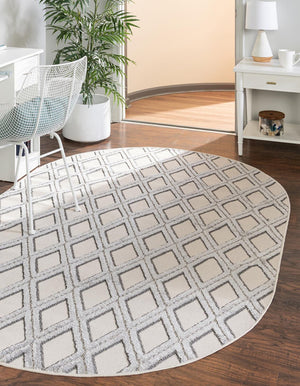 Sandy Beige 7' 10 x 10' Arlo Oval Area Rug 100% Polypropylene With Cotton Backing Easy Clean Indoor Living Room Bedroom Dining Office Carpet for Sale at Rug Engine