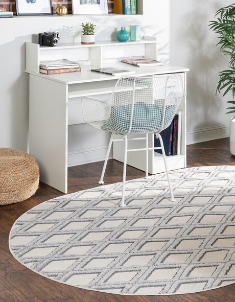 Sandy Beige 5' 3 x 8' Arlo Oval Area Rug 100% Polypropylene With Cotton Backing Easy Clean Indoor Living Room Bedroom Dining Office Carpet for Sale at Rug Engine