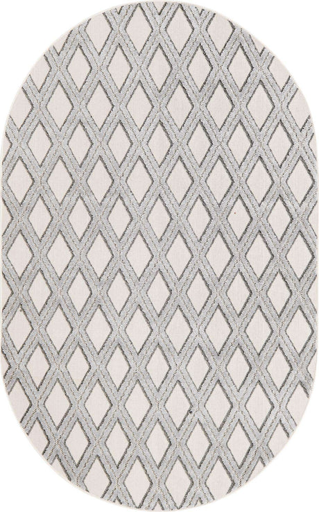 Sandy Beige 5' 3 x 8' Arlo Oval Area Rug 100% Polypropylene With Cotton Backing Easy Clean Indoor Living Room Bedroom Dining Office Carpet for Sale at Rug Engine