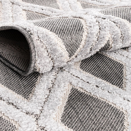 Charcoal 4' x 6' Arlo Rectangle Area Rug 100% Polypropylene With Cotton Backing Easy Clean Indoor Living Room Bedroom Dining Office Carpet for Sale at Rug Engine