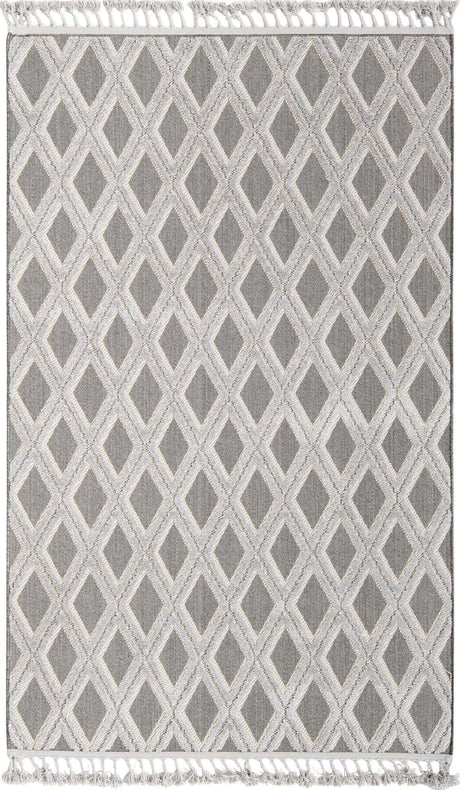 Charcoal 5' 3 x 8' Arlo Rectangle Area Rug 100% Polypropylene With Cotton Backing Easy Clean Indoor Living Room Bedroom Dining Office Carpet for Sale at Rug Engine