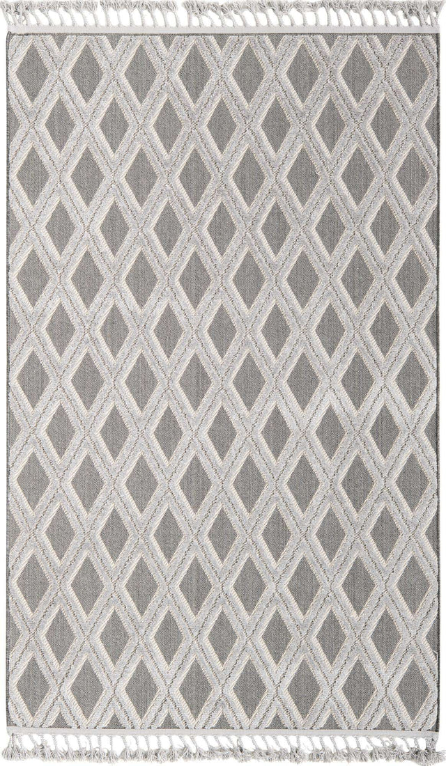 Charcoal 5' 3 x 8' Arlo Rectangle Area Rug 100% Polypropylene With Cotton Backing Easy Clean Indoor Living Room Bedroom Dining Office Carpet for Sale at Rug Engine