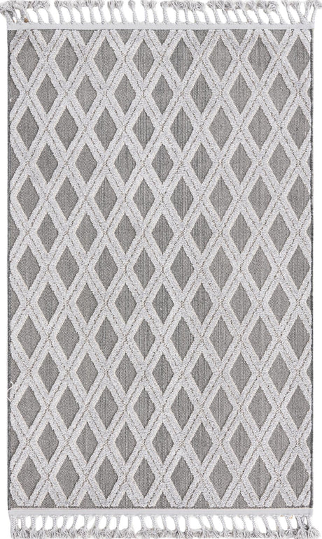 Charcoal 4' x 6' Arlo Rectangle Area Rug 100% Polypropylene With Cotton Backing Easy Clean Indoor Living Room Bedroom Dining Office Carpet for Sale at Rug Engine