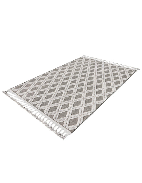 Charcoal 4' x 6' Arlo Rectangle Area Rug 100% Polypropylene With Cotton Backing Easy Clean Indoor Living Room Bedroom Dining Office Carpet for Sale at Rug Engine