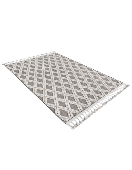 Charcoal 4' x 6' Arlo Rectangle Area Rug 100% Polypropylene With Cotton Backing Easy Clean Indoor Living Room Bedroom Dining Office Carpet for Sale at Rug Engine