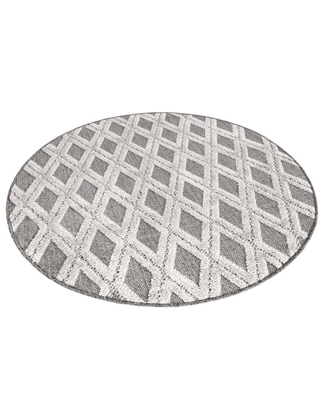 Charcoal 3' 3 x 3' 3 Arlo Round Area Rug 100% Polypropylene With Cotton Backing Easy Clean Indoor Living Room Bedroom Dining Office Carpet for Sale at Rug Engine