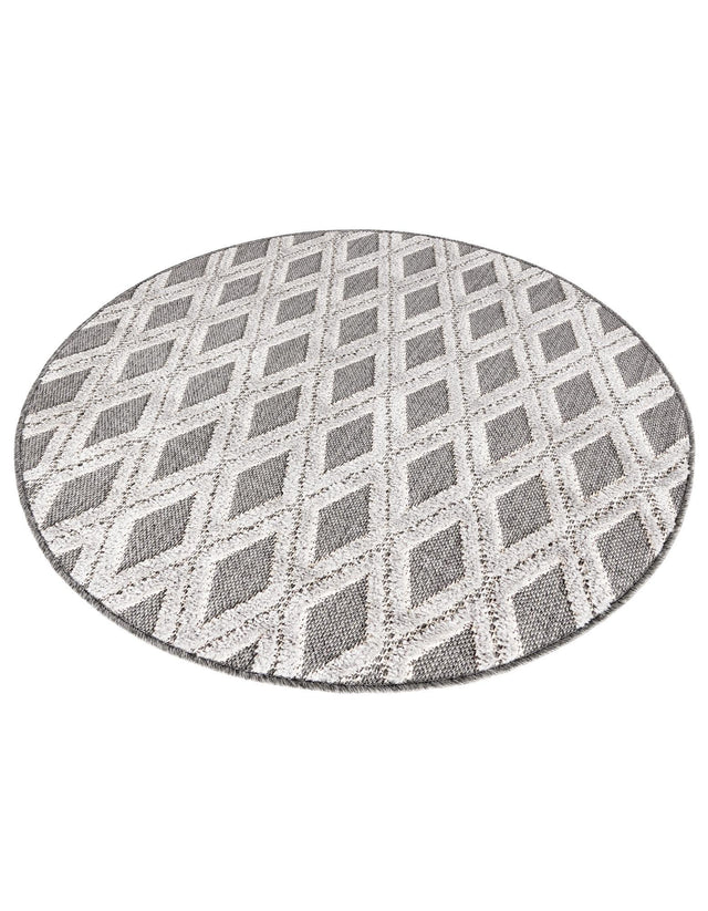 Charcoal 3' 3 x 3' 3 Arlo Round Area Rug 100% Polypropylene With Cotton Backing Easy Clean Indoor Living Room Bedroom Dining Office Carpet for Sale at Rug Engine