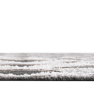 Charcoal 7' x 7' Arlo Round Area Rug 100% Polypropylene With Cotton Backing Easy Clean Indoor Living Room Bedroom Dining Office Carpet for Sale at Rug Engine