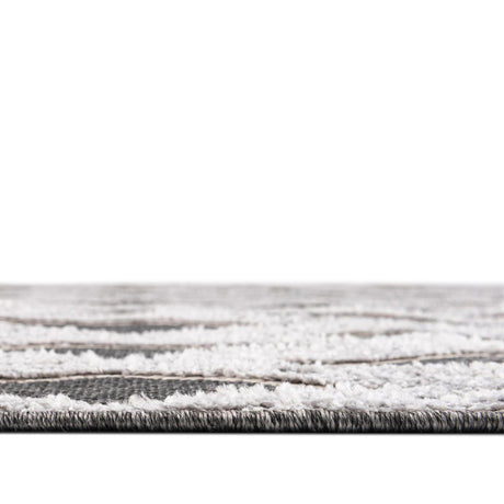 Charcoal 5' 3 x 5' 3 Arlo Round Area Rug 100% Polypropylene With Cotton Backing Easy Clean Indoor Living Room Bedroom Dining Office Carpet for Sale at Rug Engine
