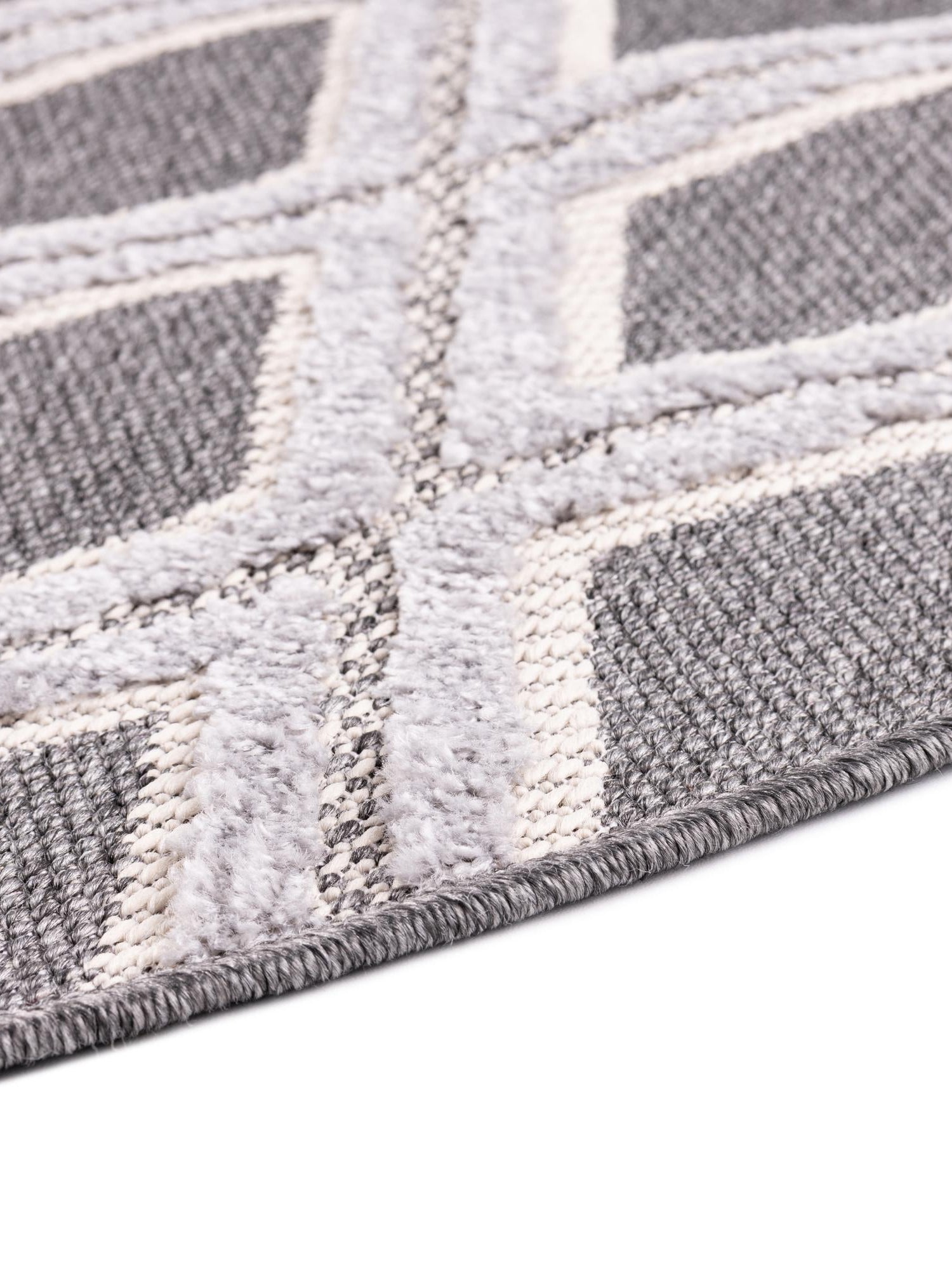 Charcoal 3' 3 x 3' 3 Arlo Round Area Rug 100% Polypropylene With Cotton Backing Easy Clean Indoor Living Room Bedroom Dining Office Carpet for Sale at Rug Engine