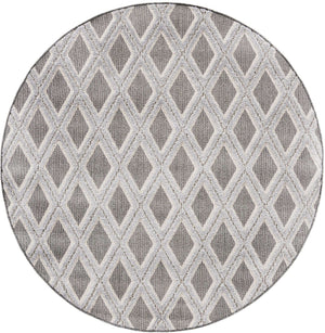 Charcoal 5' 3 x 5' 3 Arlo Round Area Rug 100% Polypropylene With Cotton Backing Easy Clean Indoor Living Room Bedroom Dining Office Carpet for Sale at Rug Engine
