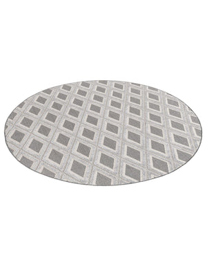 Charcoal 7' x 7' Arlo Round Area Rug 100% Polypropylene With Cotton Backing Easy Clean Indoor Living Room Bedroom Dining Office Carpet for Sale at Rug Engine