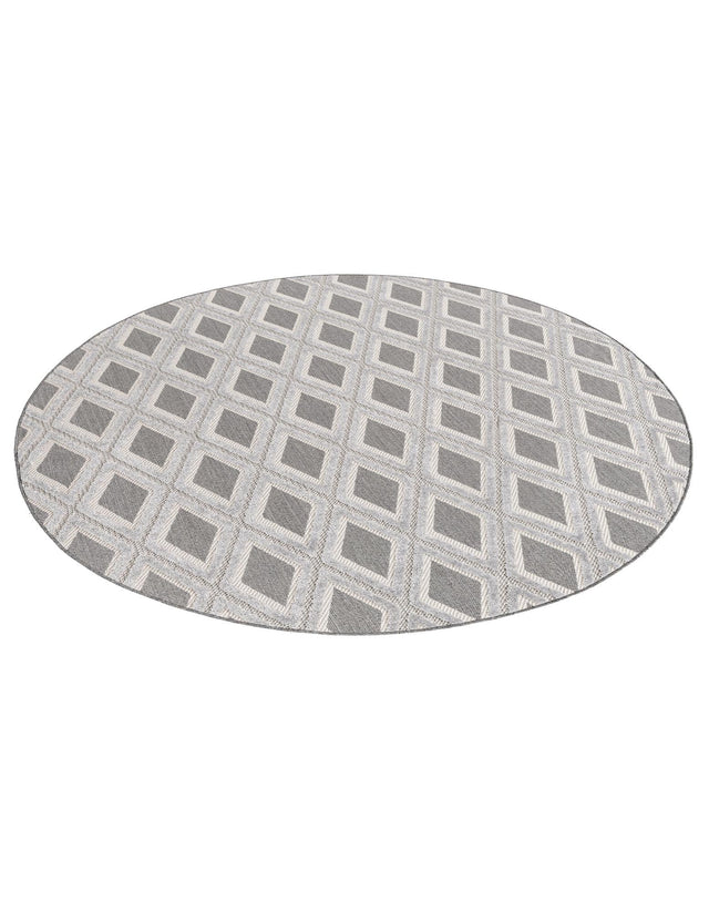 Charcoal 7' x 7' Arlo Round Area Rug 100% Polypropylene With Cotton Backing Easy Clean Indoor Living Room Bedroom Dining Office Carpet for Sale at Rug Engine