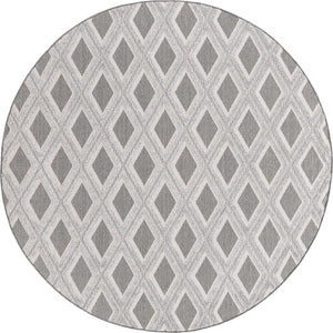 Charcoal 7' x 7' Arlo Round Area Rug 100% Polypropylene With Cotton Backing Easy Clean Indoor Living Room Bedroom Dining Office Carpet for Sale at Rug Engine