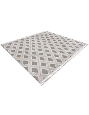 Charcoal 9' 10 x 9' 10 Arlo Square Area Rug 100% Polypropylene With Cotton Backing Easy Clean Indoor Living Room Bedroom Dining Office Carpet for Sale at Rug Engine