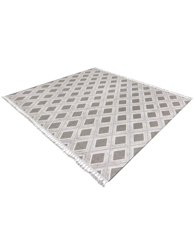 Charcoal 9' 10 x 9' 10 Arlo Square Area Rug 100% Polypropylene With Cotton Backing Easy Clean Indoor Living Room Bedroom Dining Office Carpet for Sale at Rug Engine