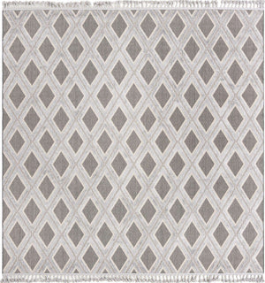 Charcoal 9' 10 x 9' 10 Arlo Square Area Rug 100% Polypropylene With Cotton Backing Easy Clean Indoor Living Room Bedroom Dining Office Carpet for Sale at Rug Engine