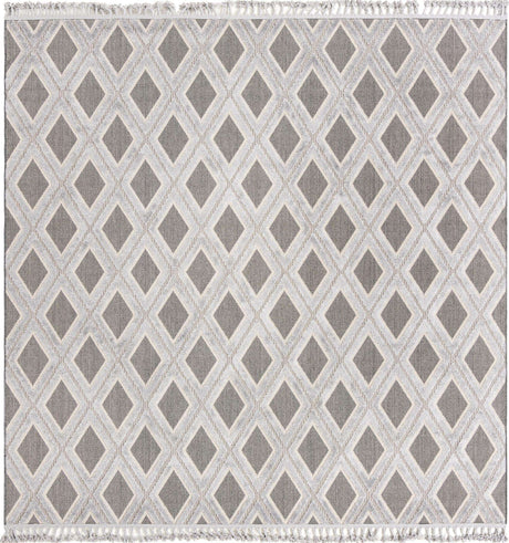 Charcoal 9' 10 x 9' 10 Arlo Square Area Rug 100% Polypropylene With Cotton Backing Easy Clean Indoor Living Room Bedroom Dining Office Carpet for Sale at Rug Engine