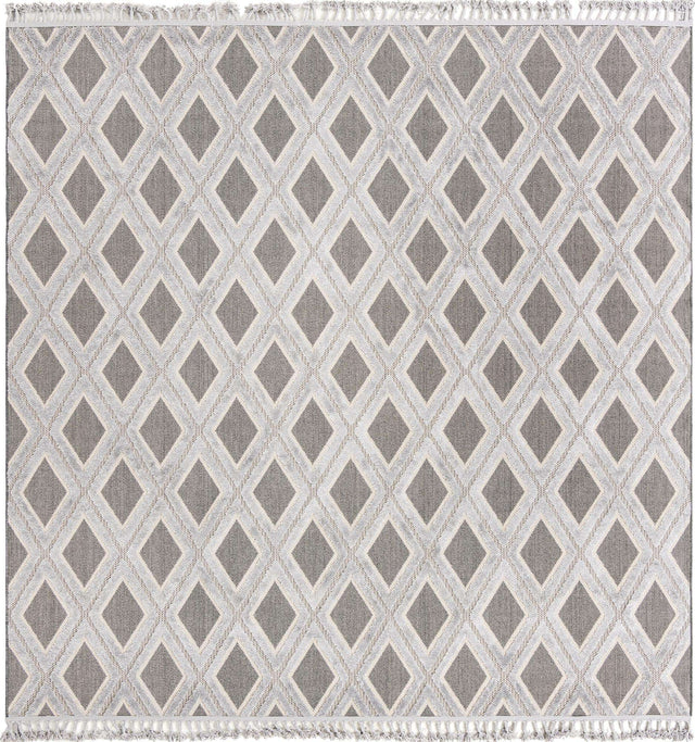 Charcoal 9' 10 x 9' 10 Arlo Square Area Rug 100% Polypropylene With Cotton Backing Easy Clean Indoor Living Room Bedroom Dining Office Carpet for Sale at Rug Engine