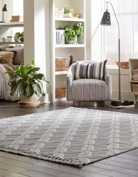 Charcoal 9' 10 x 9' 10 Arlo Square Area Rug 100% Polypropylene With Cotton Backing Easy Clean Indoor Living Room Bedroom Dining Office Carpet for Sale at Rug Engine