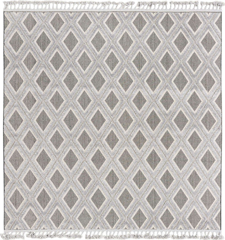 Charcoal 7' 10 x 7' 10 Arlo Square Area Rug 100% Polypropylene With Cotton Backing Easy Clean Indoor Living Room Bedroom Dining Office Carpet for Sale at Rug Engine