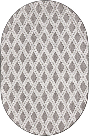 Charcoal 4' x 6' Arlo Oval Area Rug 100% Polypropylene With Cotton Backing Easy Clean Indoor Living Room Bedroom Dining Office Carpet for Sale at Rug Engine