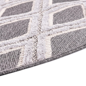 Charcoal 7' 10 x 10' Arlo Oval Area Rug 100% Polypropylene With Cotton Backing Easy Clean Indoor Living Room Bedroom Dining Office Carpet for Sale at Rug Engine