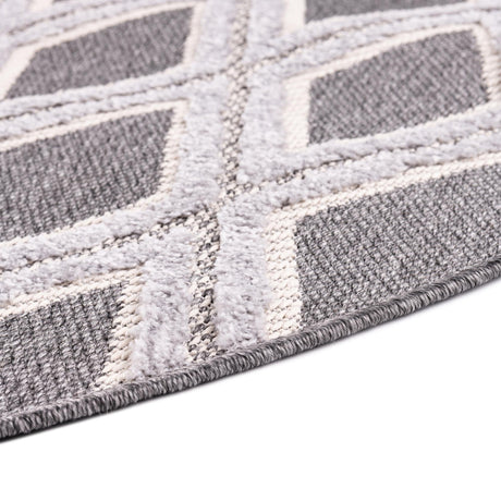Charcoal 7' 10 x 10' Arlo Oval Area Rug 100% Polypropylene With Cotton Backing Easy Clean Indoor Living Room Bedroom Dining Office Carpet for Sale at Rug Engine
