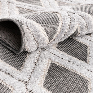 Charcoal 2' 7 x 12' Arlo Runner Area Rug 100% Polypropylene With Cotton Backing Easy Clean Indoor Living Room Bedroom Dining Office Carpet for Sale at Rug Engine