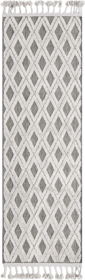 Charcoal 2' x 6' Arlo Runner Area Rug 100% Polypropylene With Cotton Backing Easy Clean Indoor Living Room Bedroom Dining Office Carpet for Sale at Rug Engine