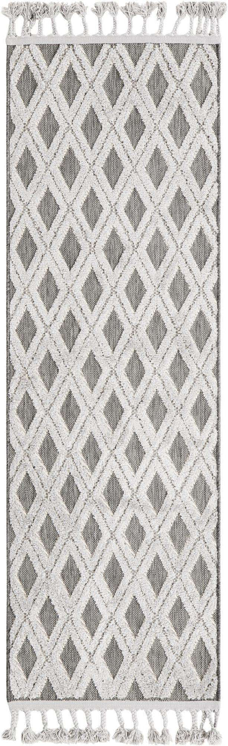 Charcoal 2' x 6' Arlo Runner Area Rug 100% Polypropylene With Cotton Backing Easy Clean Indoor Living Room Bedroom Dining Office Carpet for Sale at Rug Engine