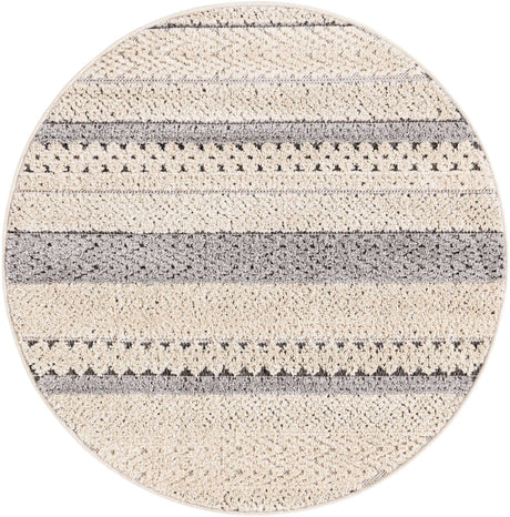 Sandy Beige 3' 3 x 3' 3 Arlo Round Area Rug 100% Polypropylene With Cotton Backing Easy Clean Indoor Living Room Bedroom Dining Office Carpet for Sale at Rug Engine