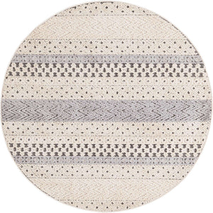 Sandy Beige 5' 3 x 5' 3 Arlo Round Area Rug 100% Polypropylene With Cotton Backing Easy Clean Indoor Living Room Bedroom Dining Office Carpet for Sale at Rug Engine