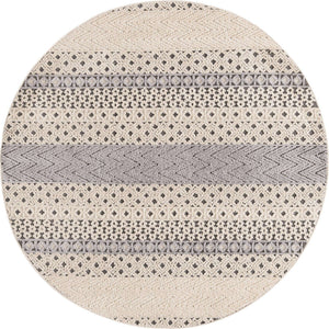 Sandy Beige 7' x 7' Arlo Round Area Rug 100% Polypropylene With Cotton Backing Easy Clean Indoor Living Room Bedroom Dining Office Carpet for Sale at Rug Engine