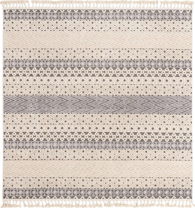 Sandy Beige 7' 10 x 7' 10 Arlo Square Area Rug 100% Polypropylene With Cotton Backing Easy Clean Indoor Living Room Bedroom Dining Office Carpet for Sale at Rug Engine
