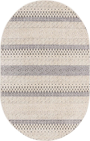 Sandy Beige 4' x 6' Arlo Oval Area Rug 100% Polypropylene With Cotton Backing Easy Clean Indoor Living Room Bedroom Dining Office Carpet for Sale at Rug Engine