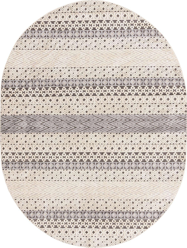 Sandy Beige 7' 10 x 10' Arlo Oval Area Rug 100% Polypropylene With Cotton Backing Easy Clean Indoor Living Room Bedroom Dining Office Carpet for Sale at Rug Engine