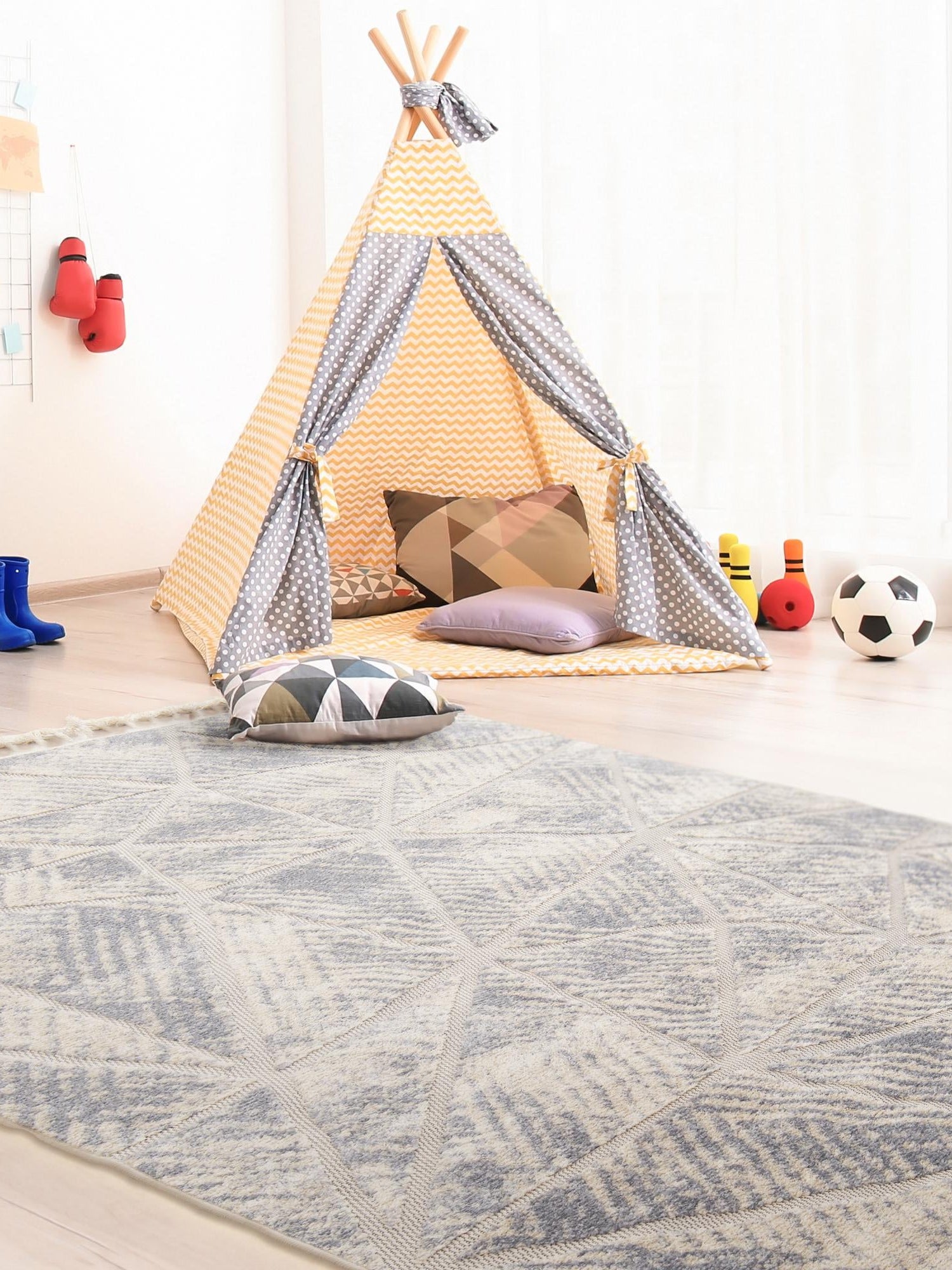 Sandy Beige 5' 3 x 8' Arlo Rectangle Area Rug 100% Polypropylene With Cotton Backing Easy Clean Indoor Living Room Bedroom Dining Office Carpet for Sale at Rug Engine