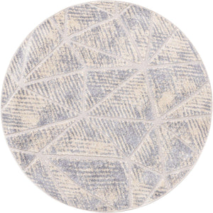 Sandy Beige 5' 3 x 5' 3 Arlo Round Area Rug 100% Polypropylene With Cotton Backing Easy Clean Indoor Living Room Bedroom Dining Office Carpet for Sale at Rug Engine